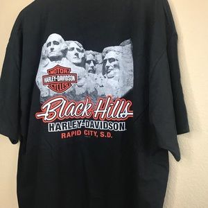 Harley-Davidson Black Hills Finish Line Camiseta Negra Para
